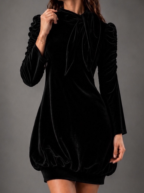 Vestido Velluto Nero