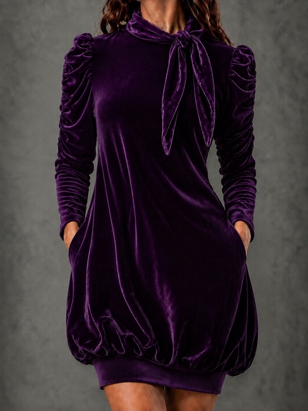 Vestido Velluto Viola