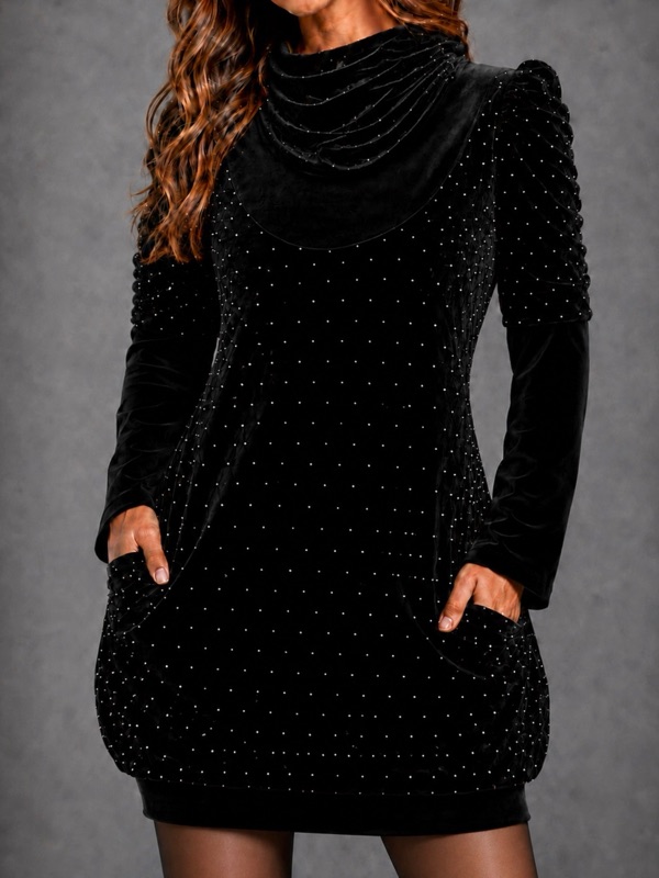 Vestido Negro Simona Tachas - Imagen 5