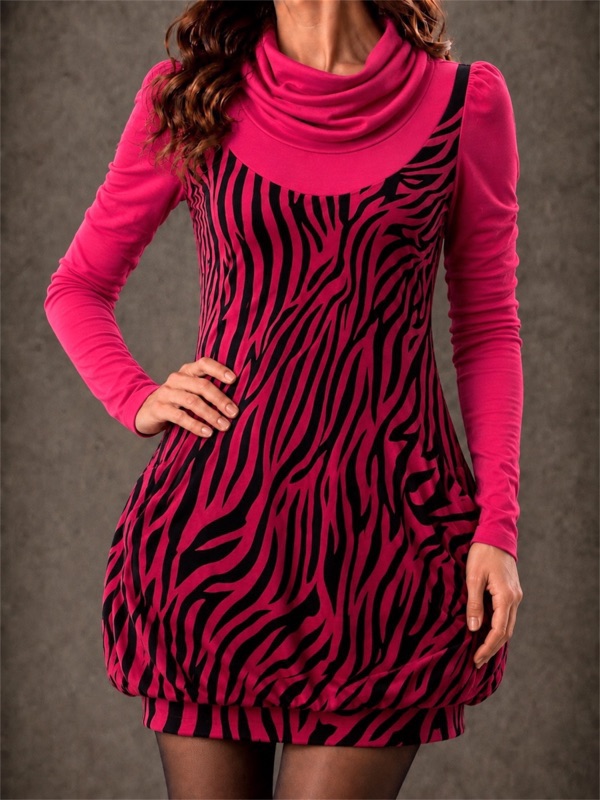 Vestido Donatella – Animal Print Fucsia