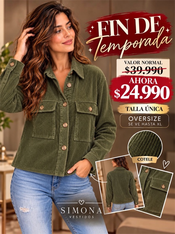 Sobrecamisa de Cotelé Verde Oliva