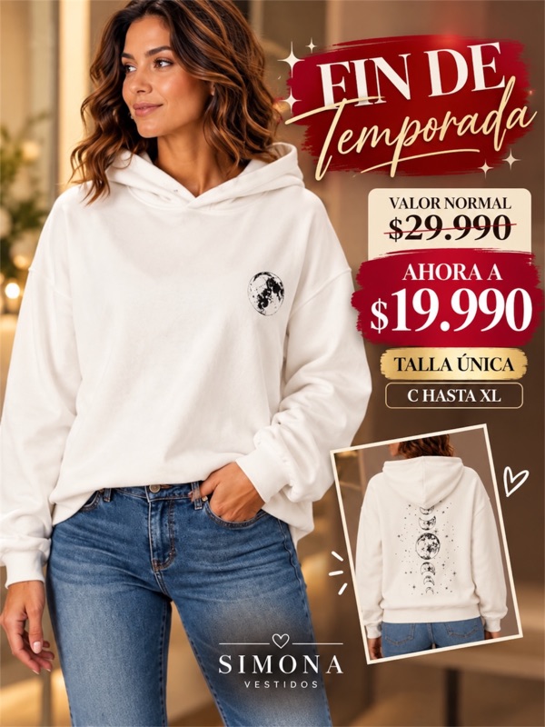 Poleron Blanco Fase Lunar