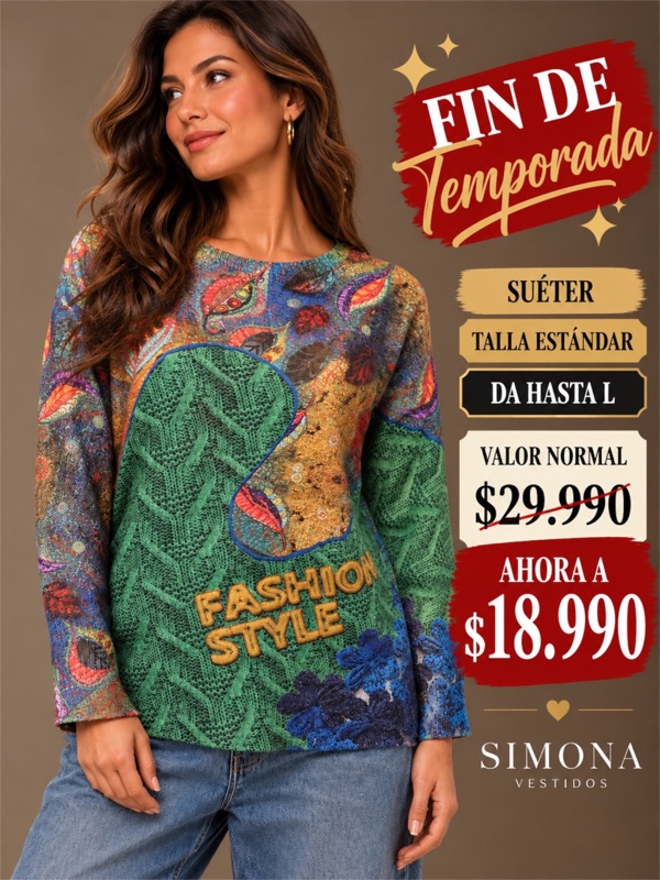 Suéter Estampado Multicolor