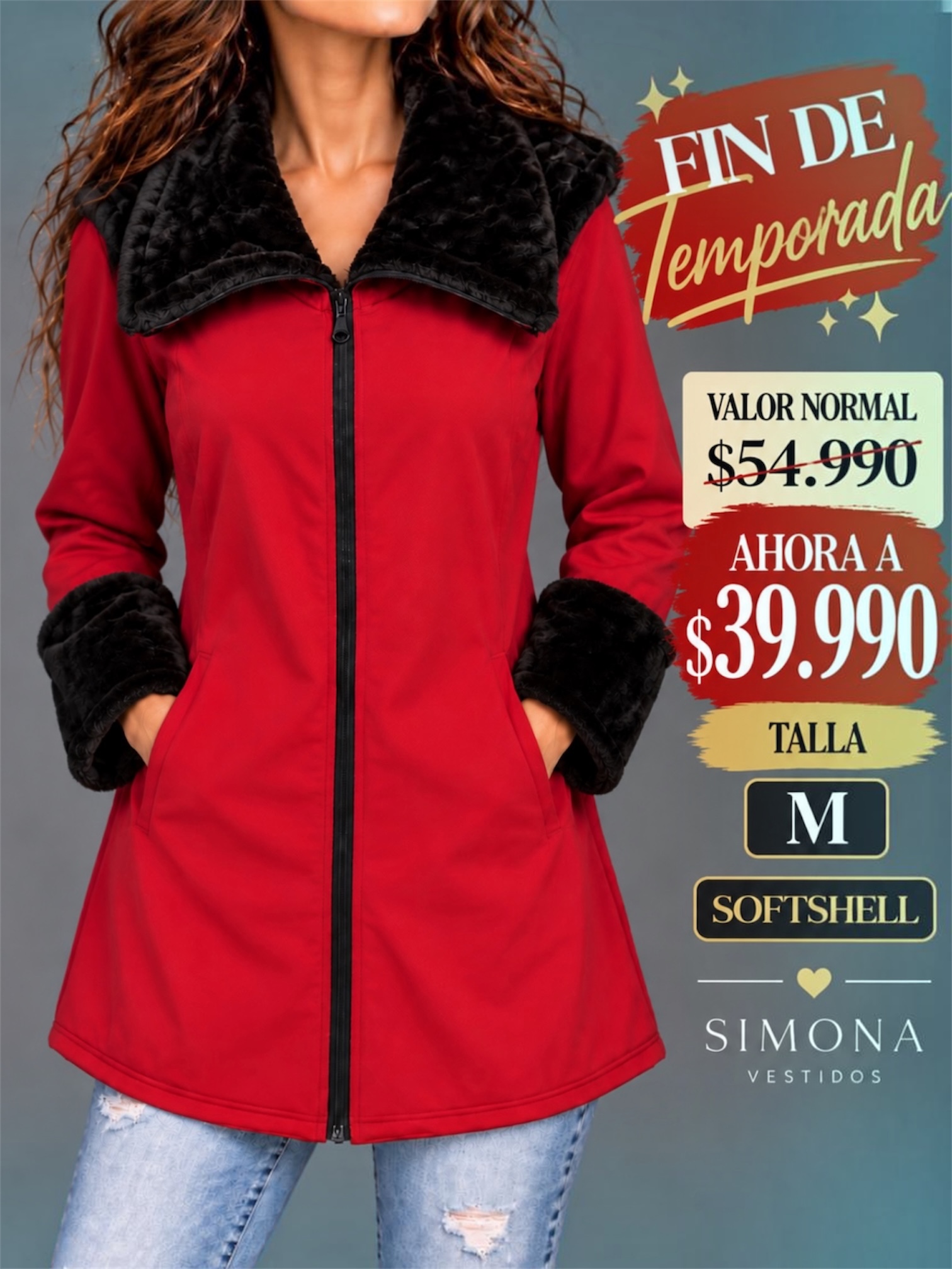 Chaqueta Roja Softshell