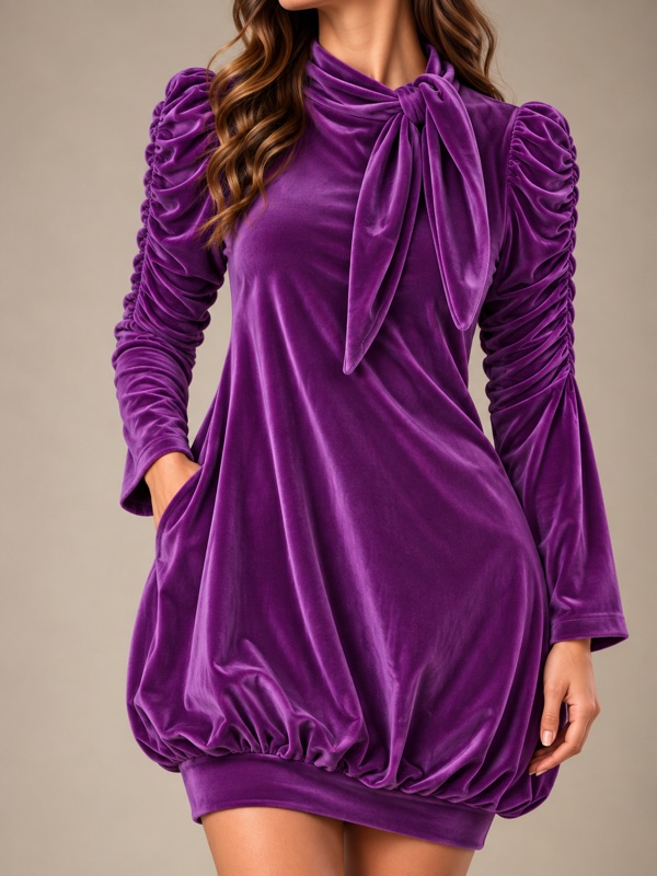 Vestido Velluto Viola