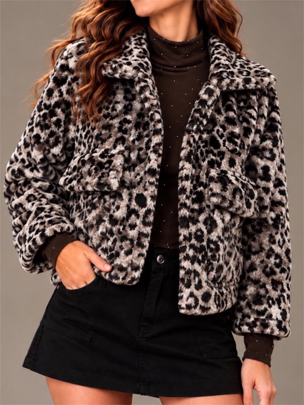 Chaqueta Animal Print Oversize