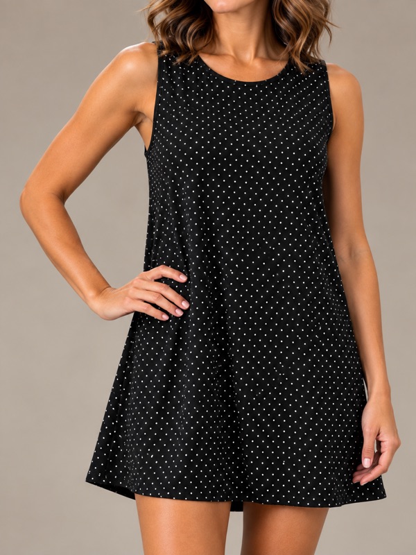 Vestido Negro Lunar