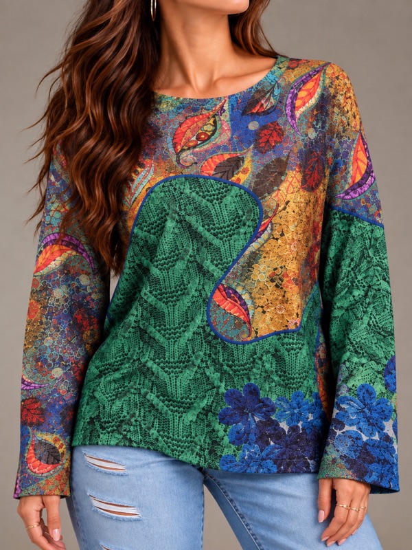 Suéter Estampado Multicolor