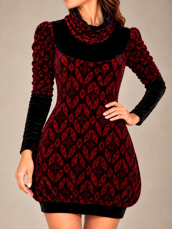 Vestido Velvet Burdeos
