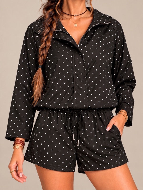 Conjunto Allegra Cortaviento Y Short Lunares - Imagen 2