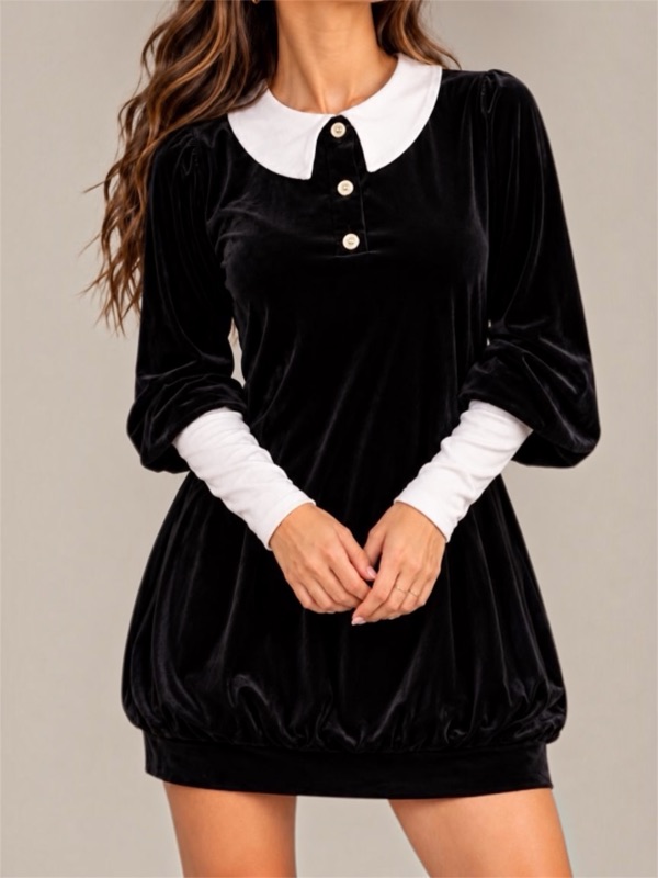 Vestido Negro Terciopelo Merlina